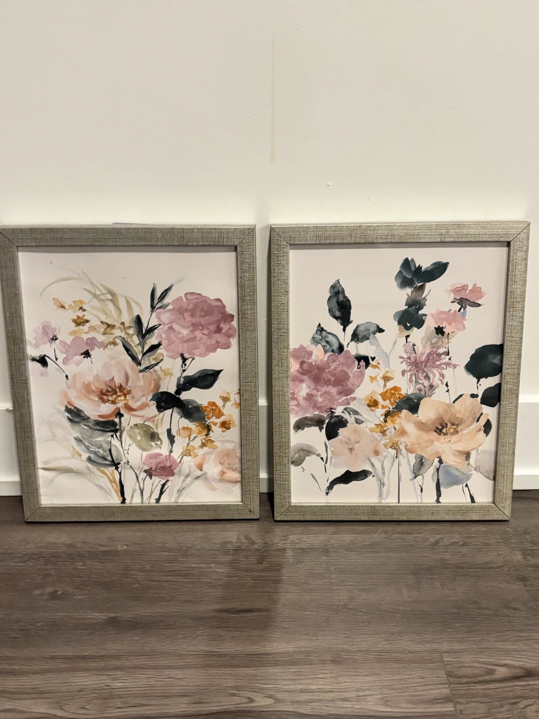 Set of 2 Framed Floral Wall Art Prints