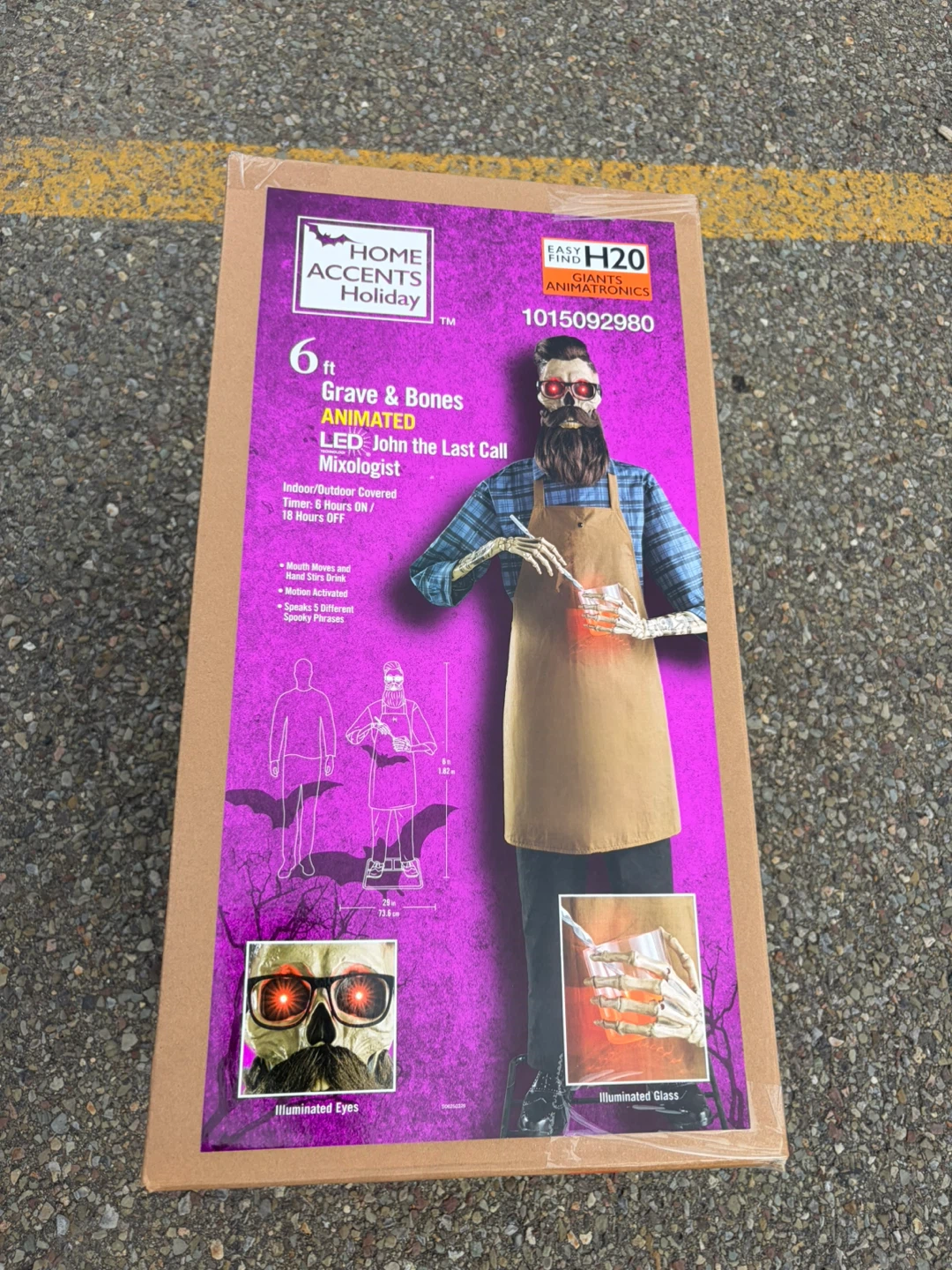 Home Accents Holiday 6ft Animated John the Last Call Mixologist