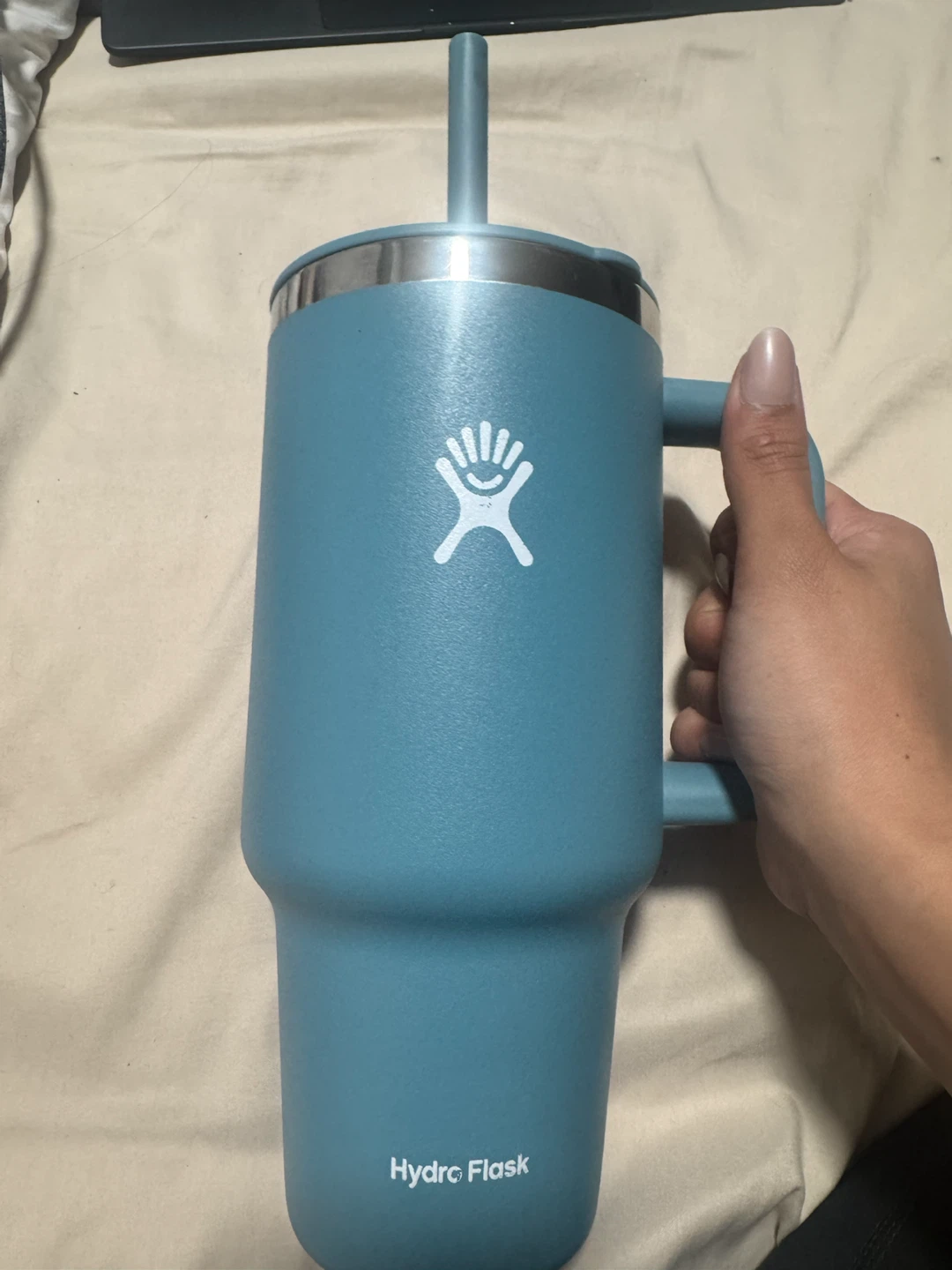 Hydro Flask Tumbler with Handle and Straw