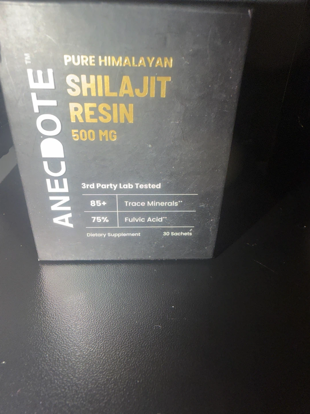 Anecdote Pure Himalayan Shilajit Resin 500 MG 30 Sachets