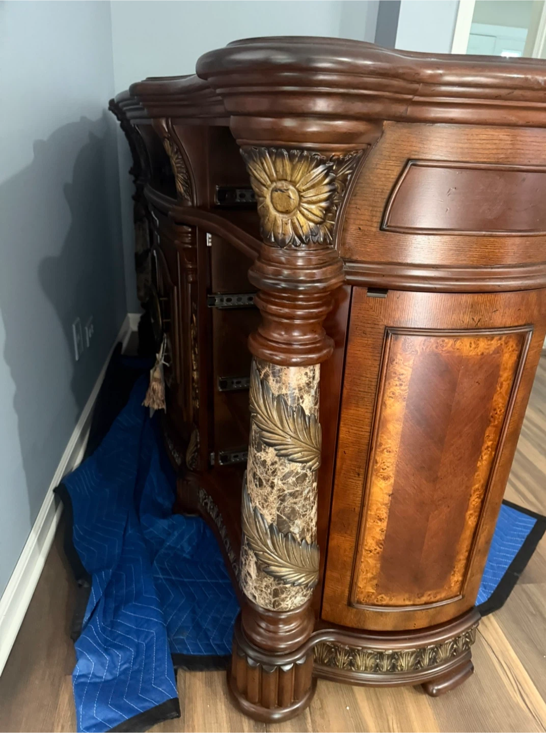 AICO Villa Valencia Dresser "Classic Chestnut" - photo 2
