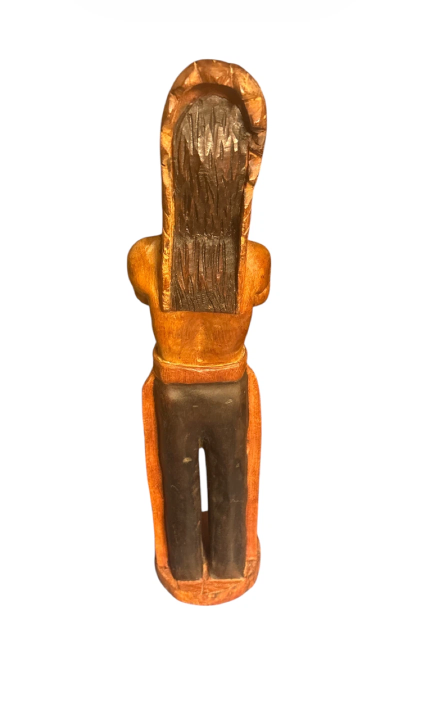 Hand Carved native Indian Wooden Figurine - photo 2