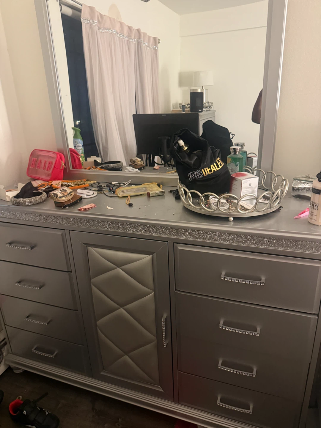 Silver Dresser with Mirrored Top - photo 4