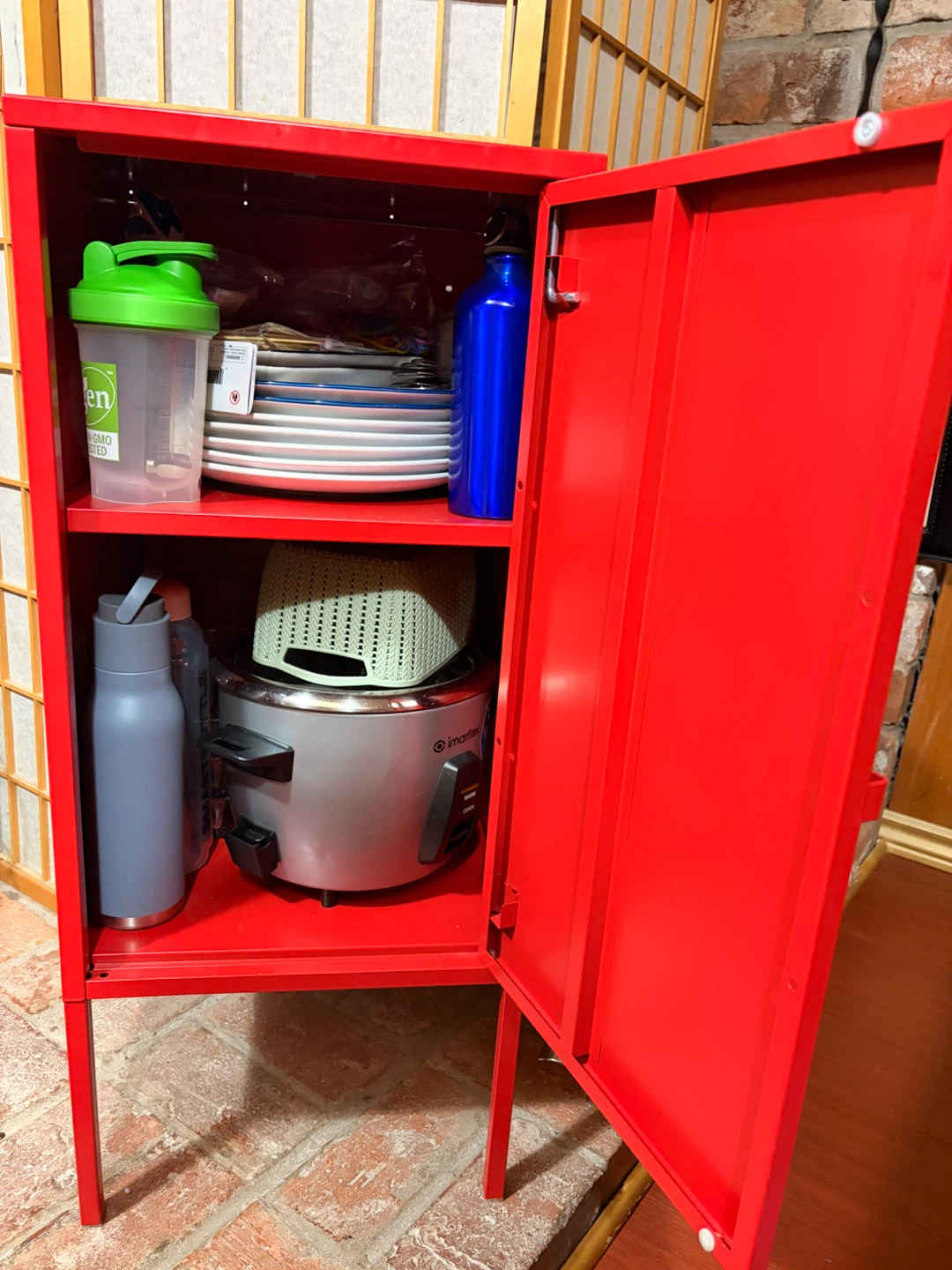 Red Storage Metal Cabinet with Door IKEA - photo 2