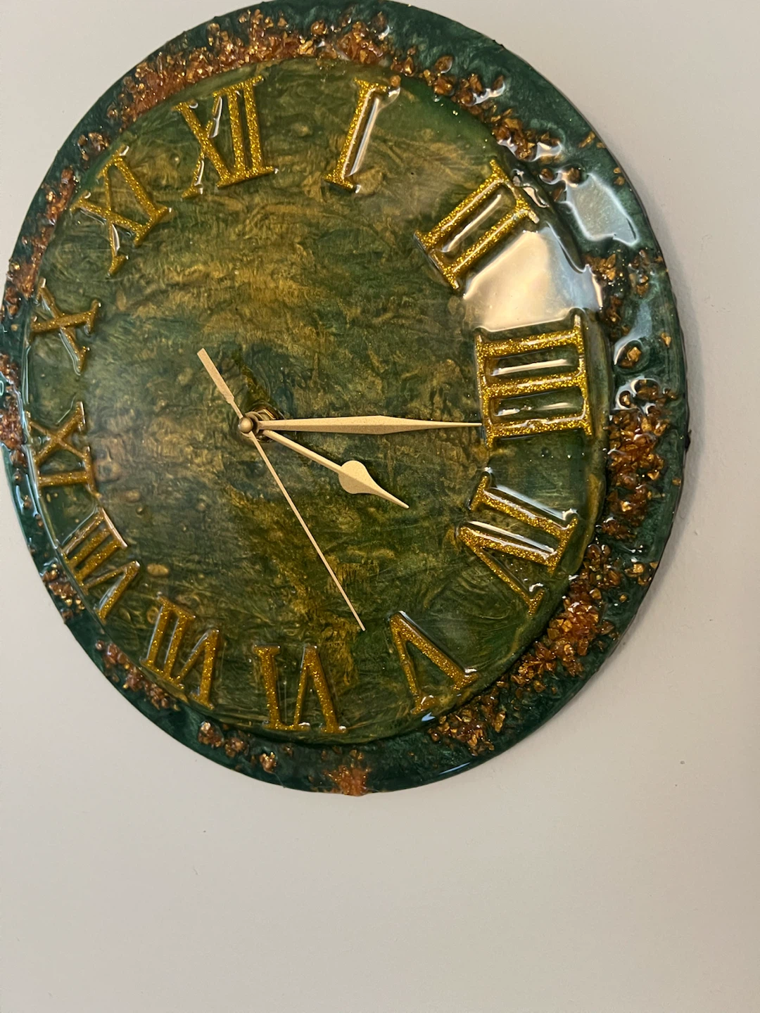 Resin Roman Numeral Wall Clock - photo 4