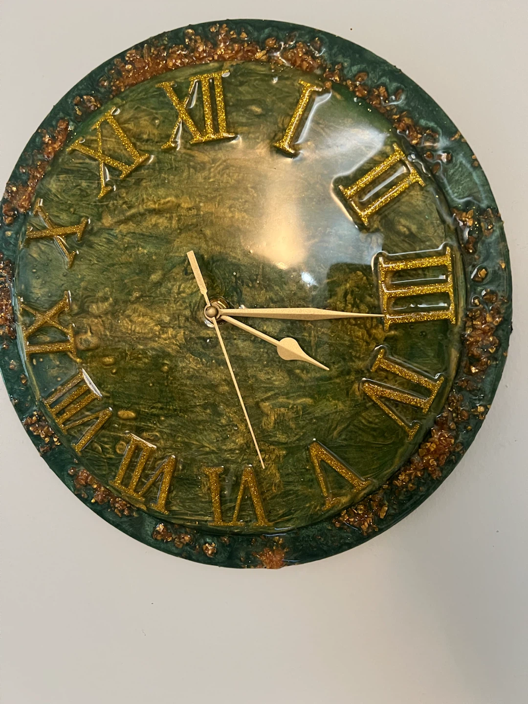 Resin Roman Numeral Wall Clock - photo 5