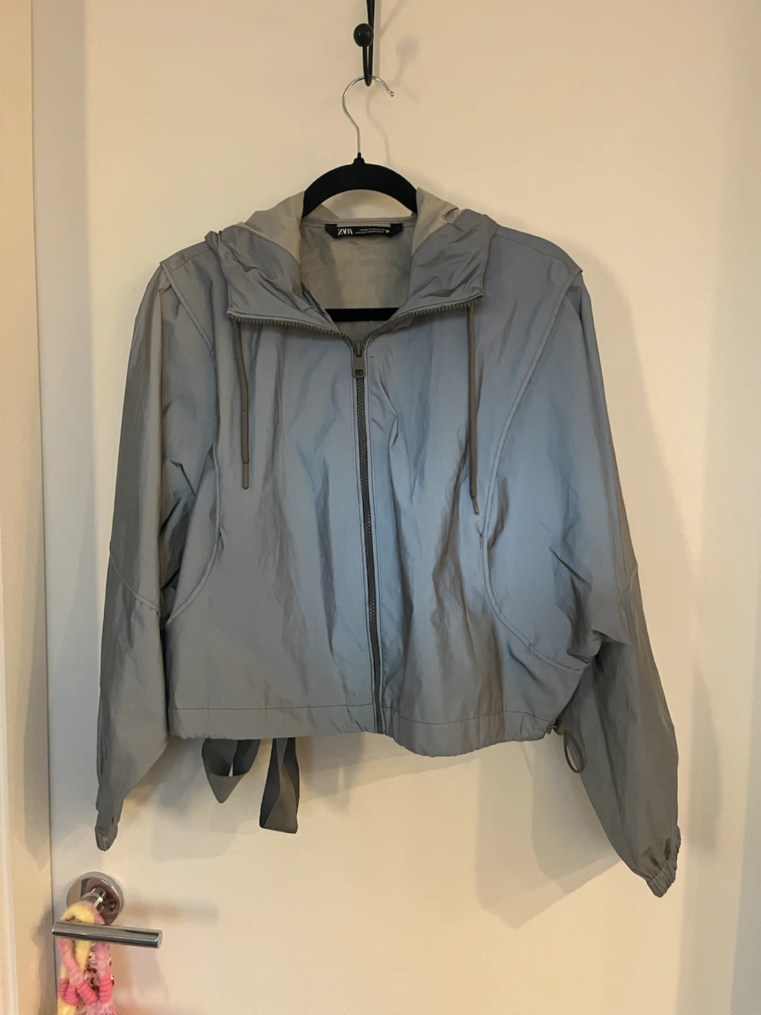 Zara Cropped Hooded Reflective Jacket