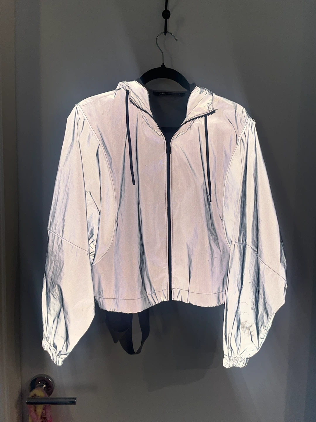 Zara Cropped Hooded Reflective Jacket - photo 2
