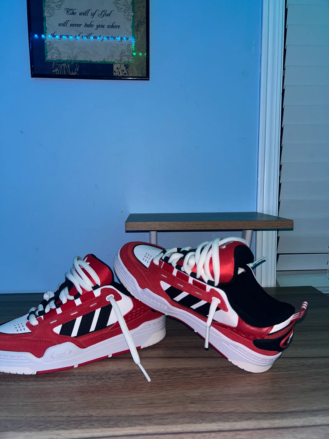 Adidas Men's Red & White Skate Shoes