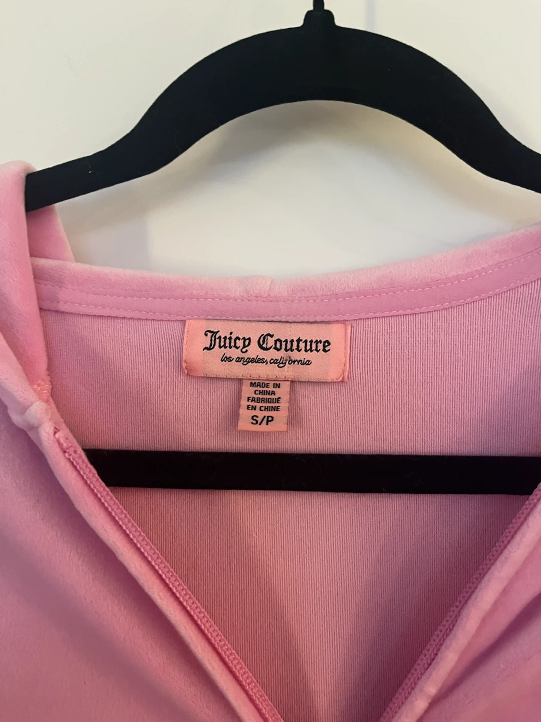 Juicy Couture Pink Velour Track Jacket - photo 2