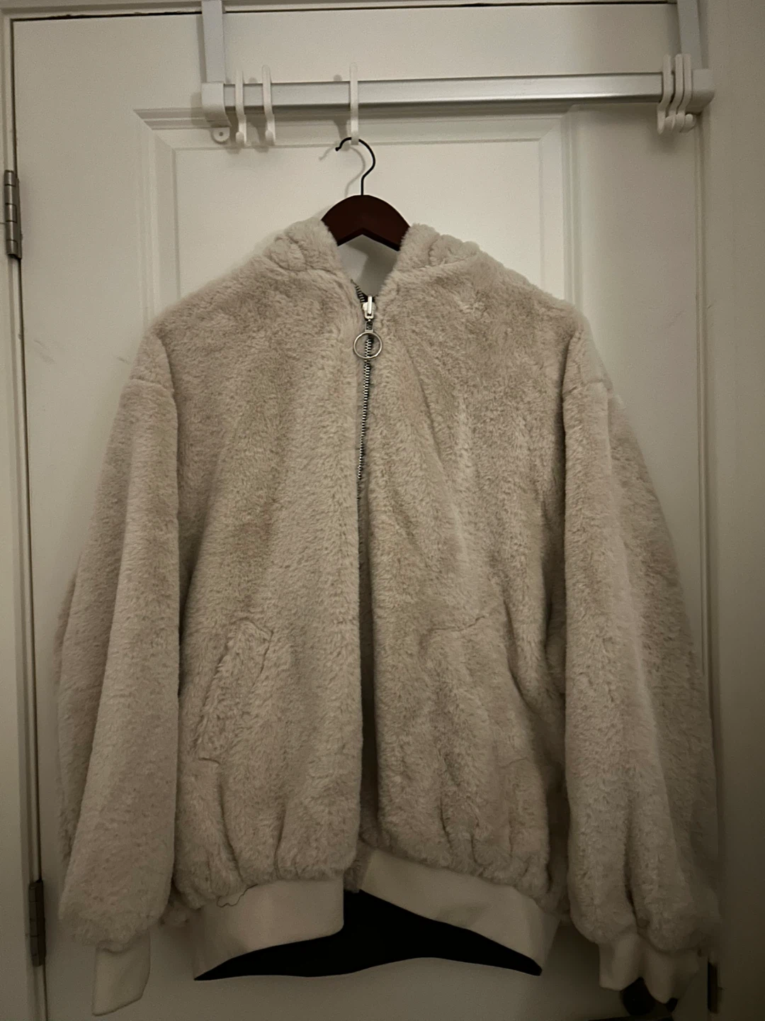Faux Fur Lined Bomber Jacket