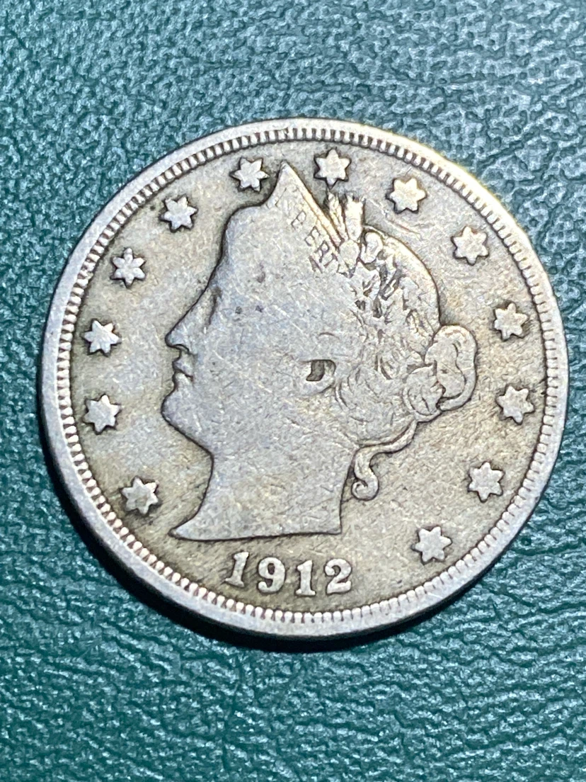 1912 Liberty Head V Nickel Five Cents Coin