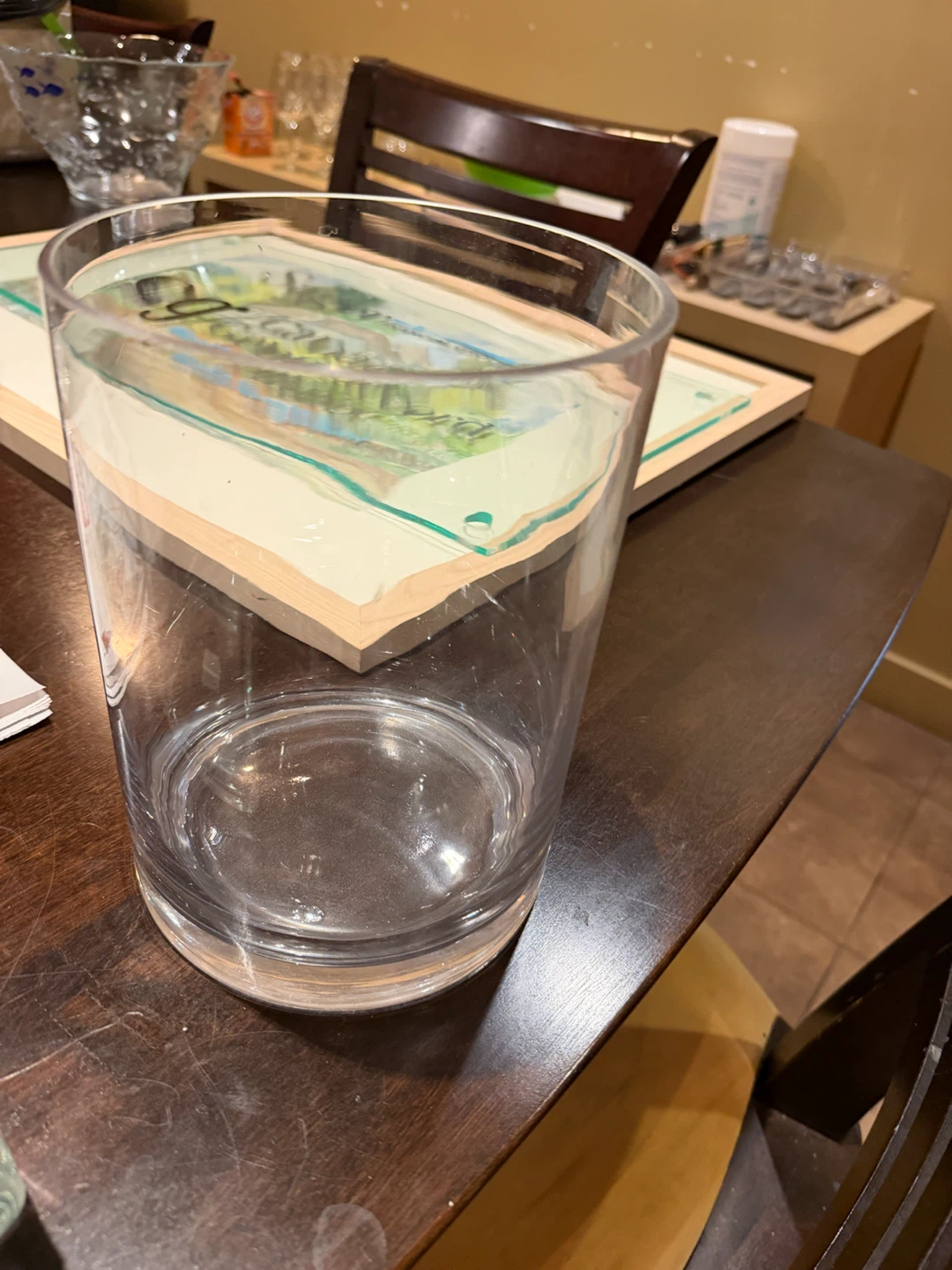 Clear Glass Cylinder Vase