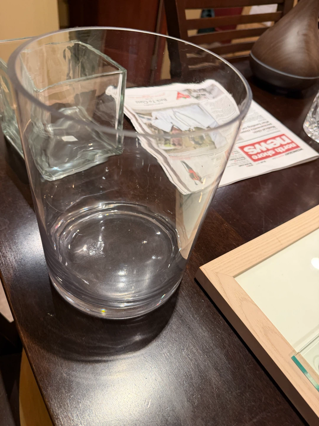 Clear Glass Cylinder Vase - photo 2