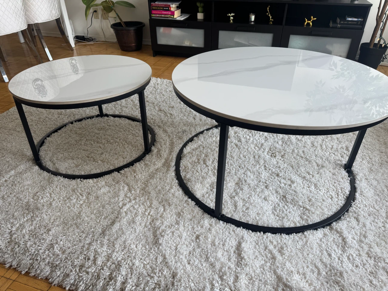 Set of 2 Round Coffee Tables