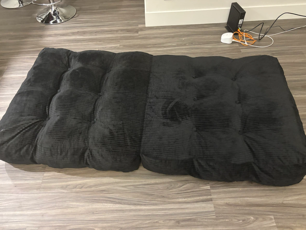 Black Corduroy Floor Chair/Lounger - photo 2