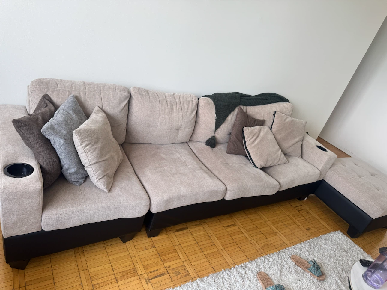 Sectional Sofa with Ottoman