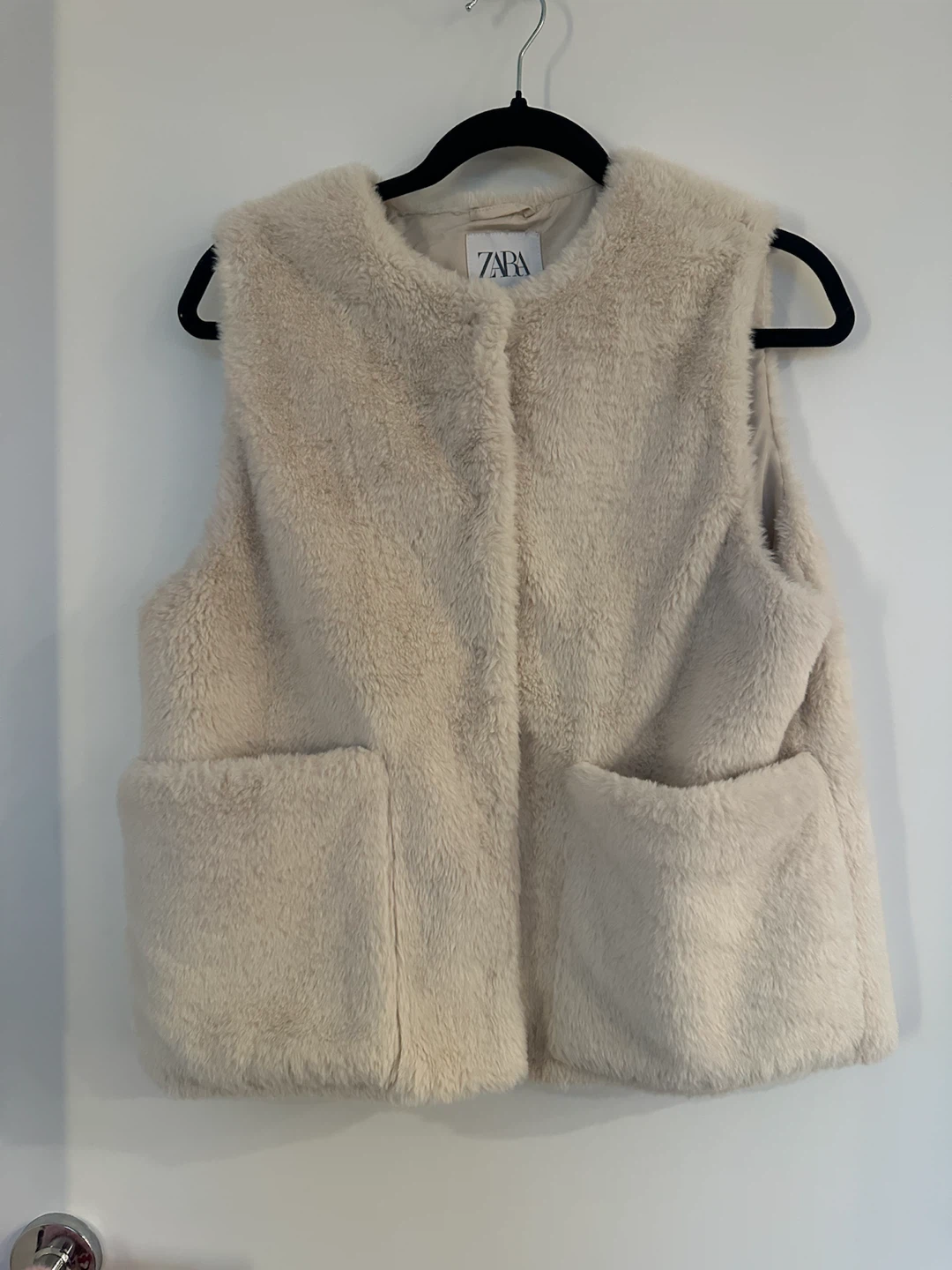 ZARA Faux Fur Vest Cream Kids: Size 13-14 Years