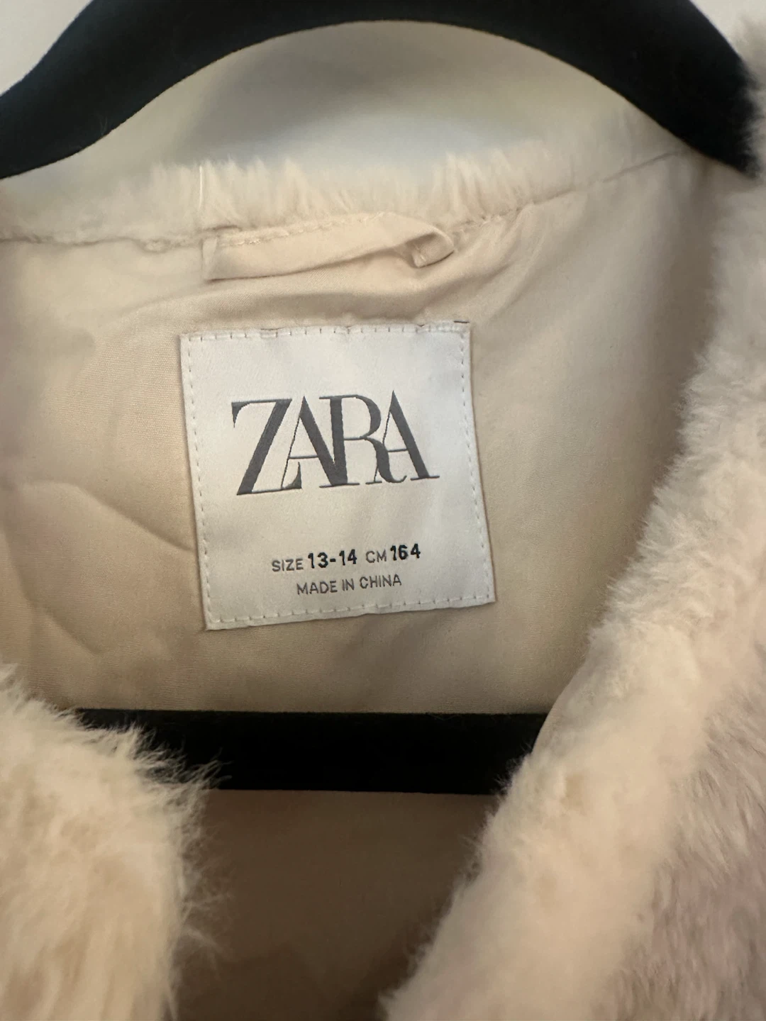 ZARA Faux Fur Vest Cream Kids: Size 13-14 Years - photo 2