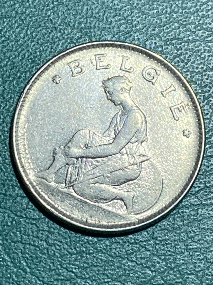 Belgian 1 Franc Coin 1923