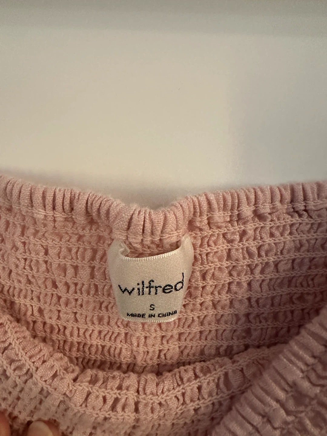 Aritzia Wilfred Pink Smocked Square Neck Dress - photo 2