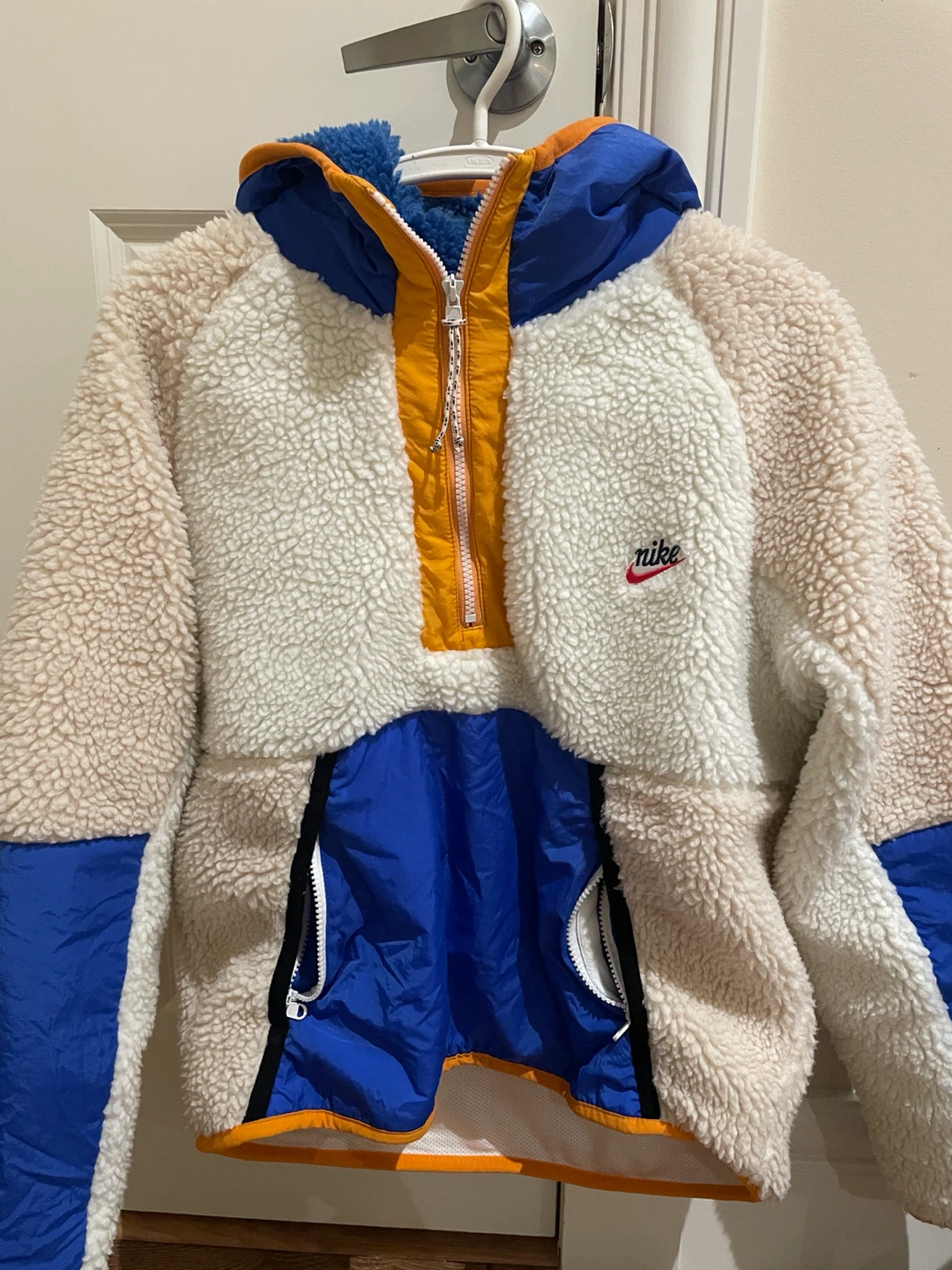 Nike Heritage Sherpa Jacket Retro Half Zip Pullover