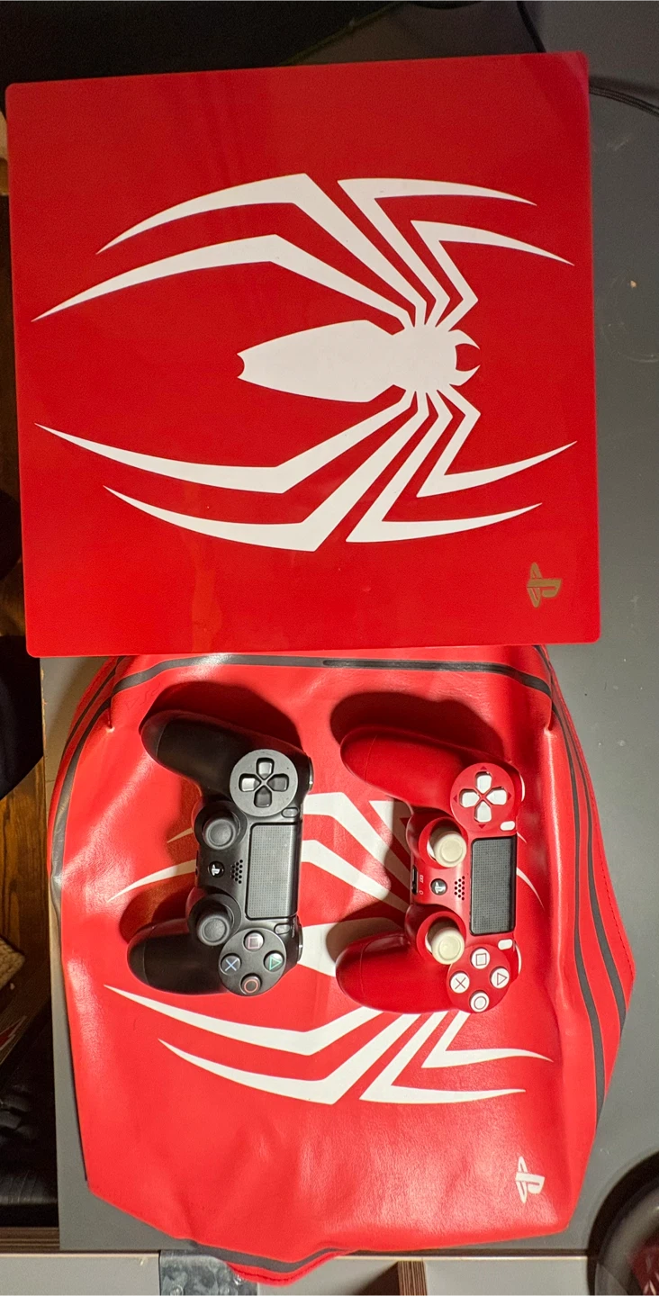 PlayStation 4 Console with Spider-Man Design