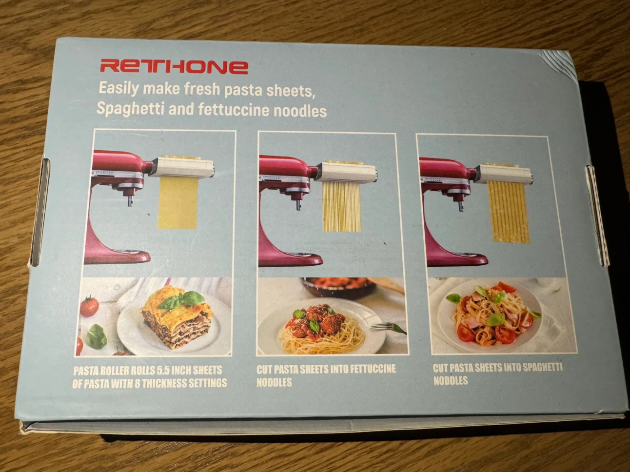 RetriHone 3-in-1 Pasta Roller & Cutter Attachment – Stand Mixer - photo 2