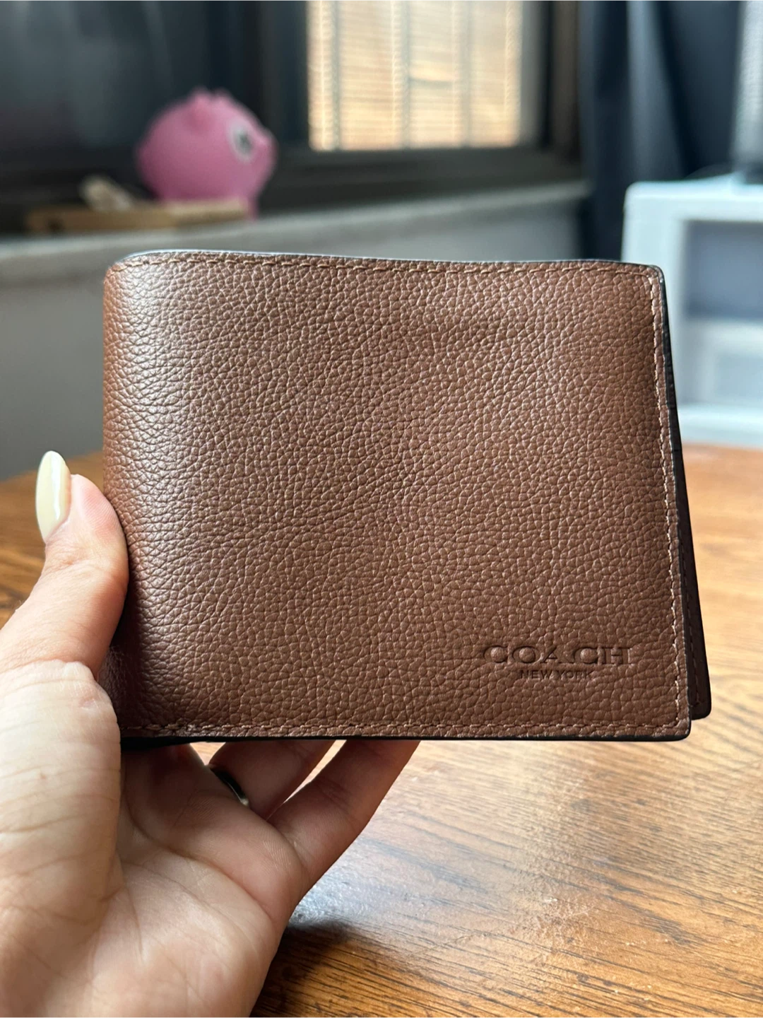 COACH Bifold Wallet - Brown Leather