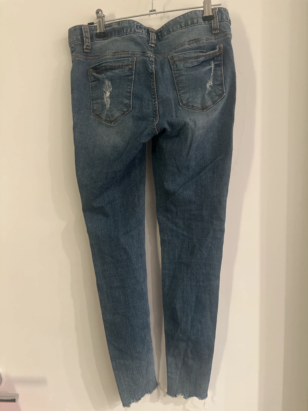 Distressed Blue Denim Jeans - photo 2
