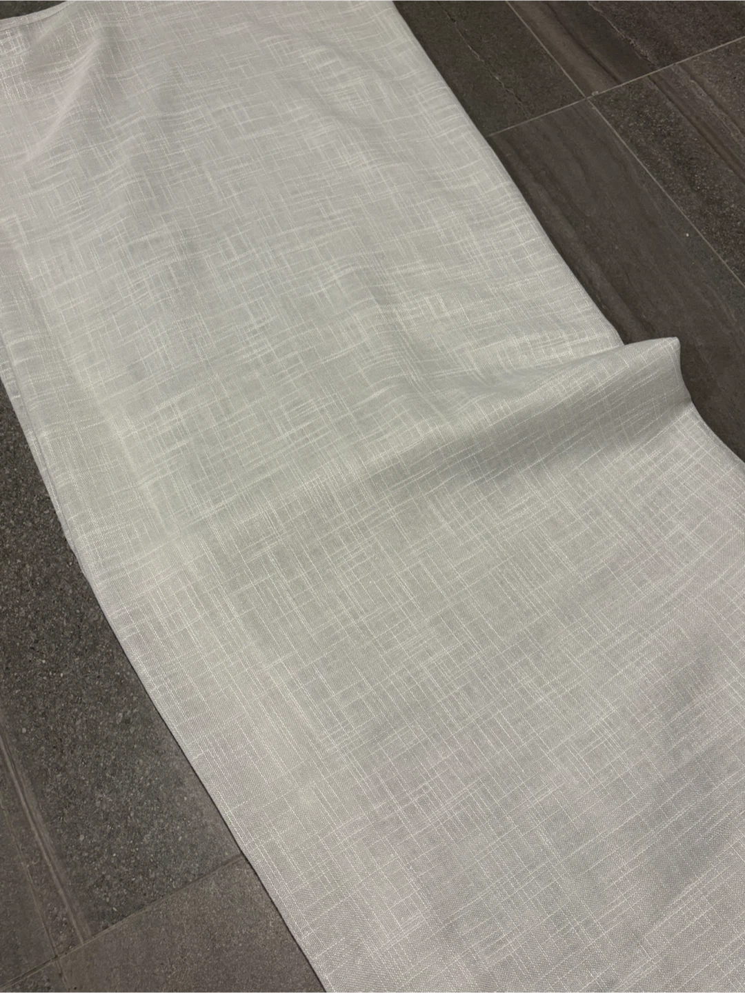 Linen Curtain Panel white with silver threads - photo 2