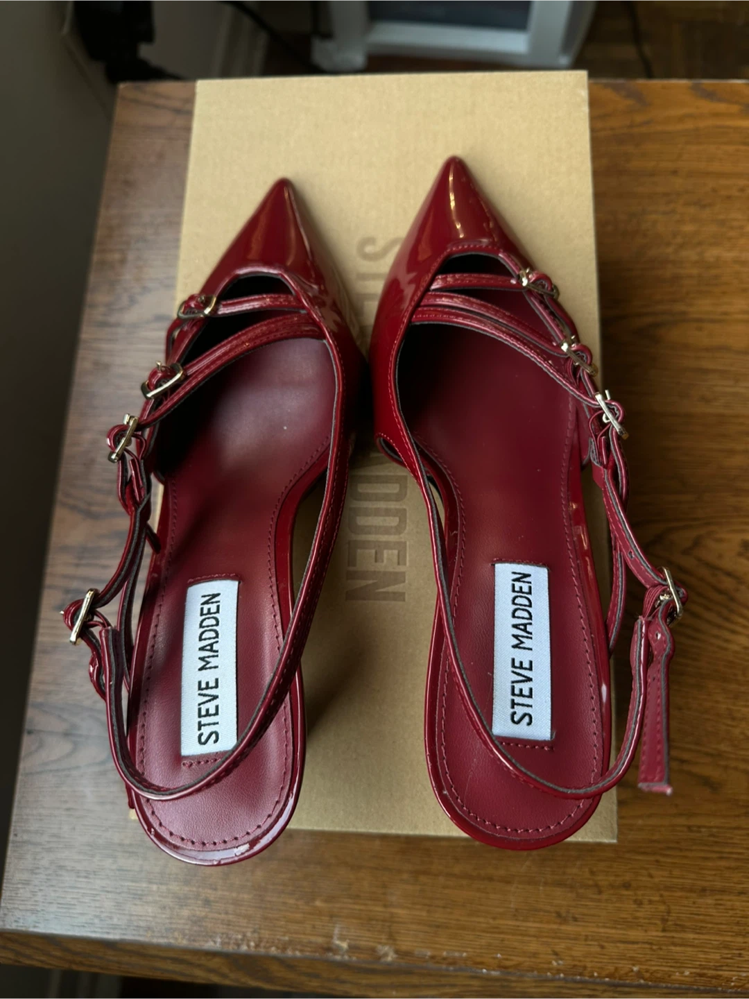 Steve Madden Women's LIANA Heels - Wine Patent Size 6 - photo 2
