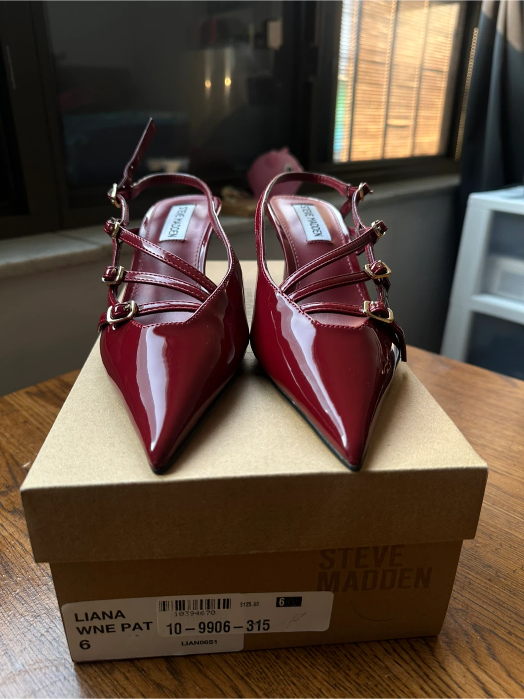 Steve Madden Women's LIANA Heels - Wine Patent Size 6 - photo 3