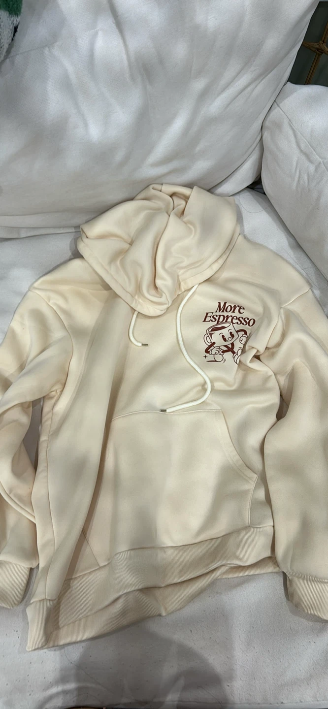 Cream "More Espresso" Graphic Hoodie