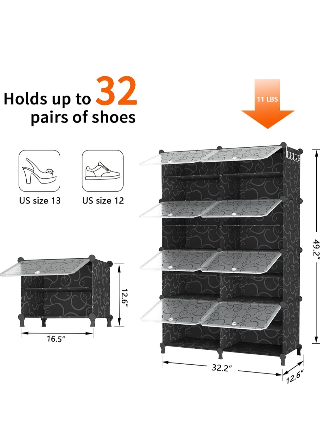 32 Pair Shoe Rack Organizer