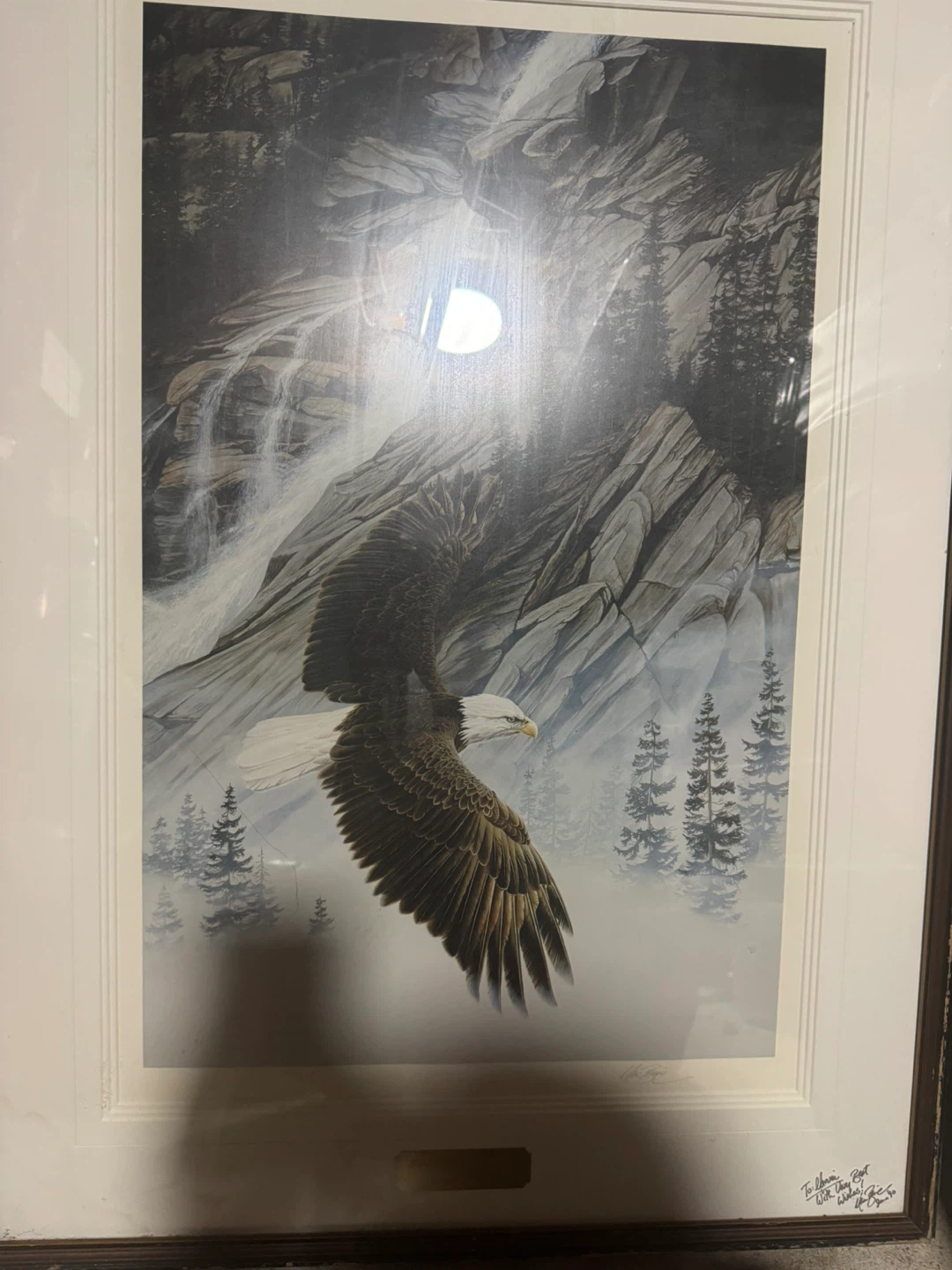 Shannon Falls Bald Eagle Print by Marc Barrie