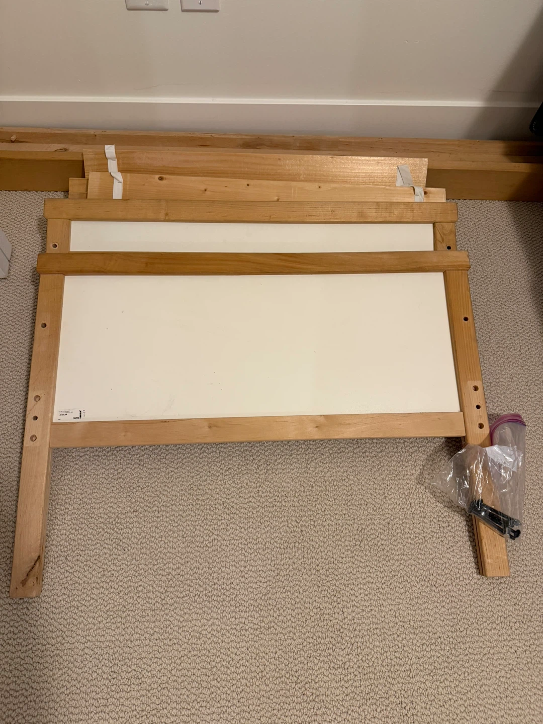 IKEA SNIGLAR Bed Frame with Slatted Bed Base - Beech 70x160 cm
