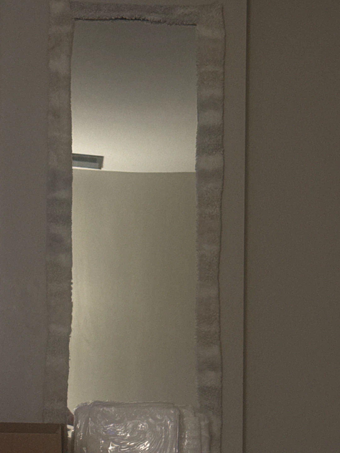 Full Length Mirror with Fuzzy Border