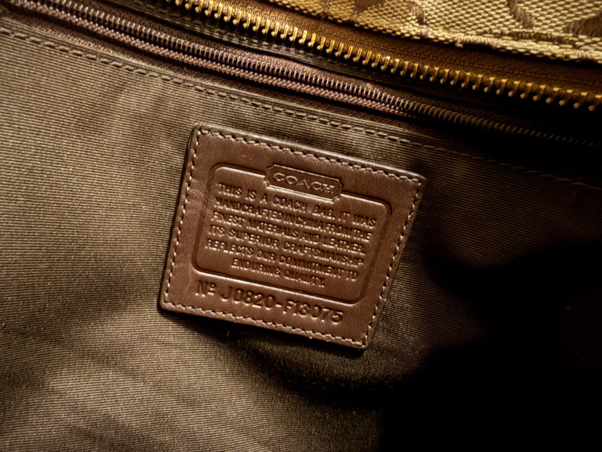 Vintage Coach Pierced striped bag - photo 3