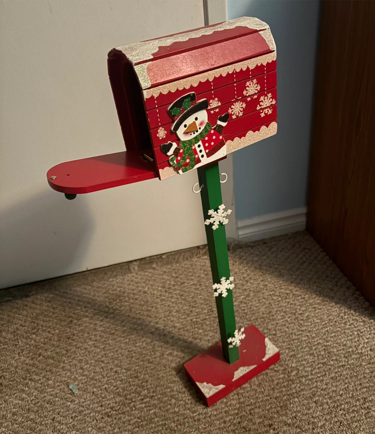 Christmas Mailbox Decoration with Snowman - photo 2