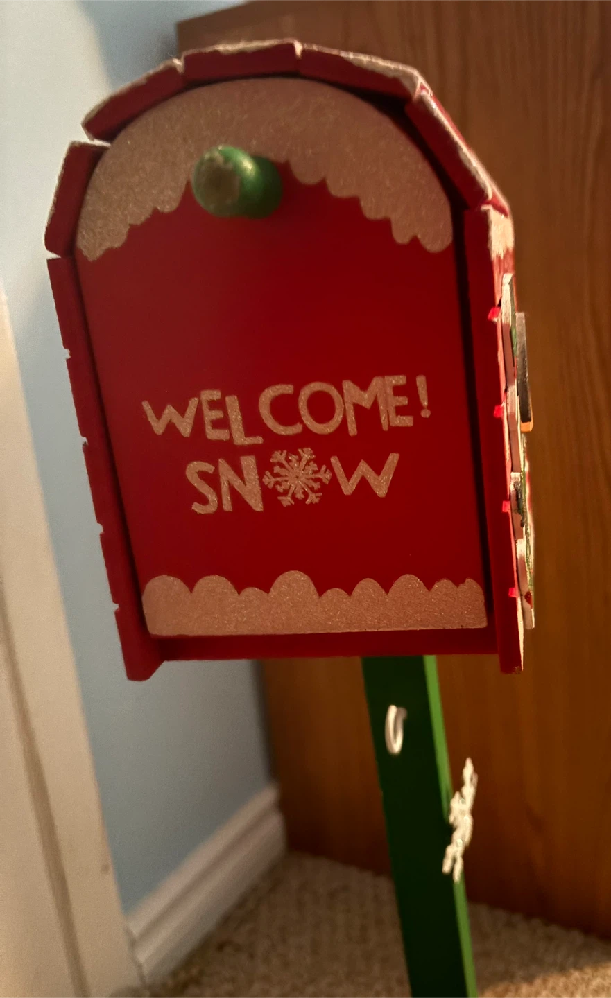 Christmas Mailbox Decoration with Snowman - photo 4