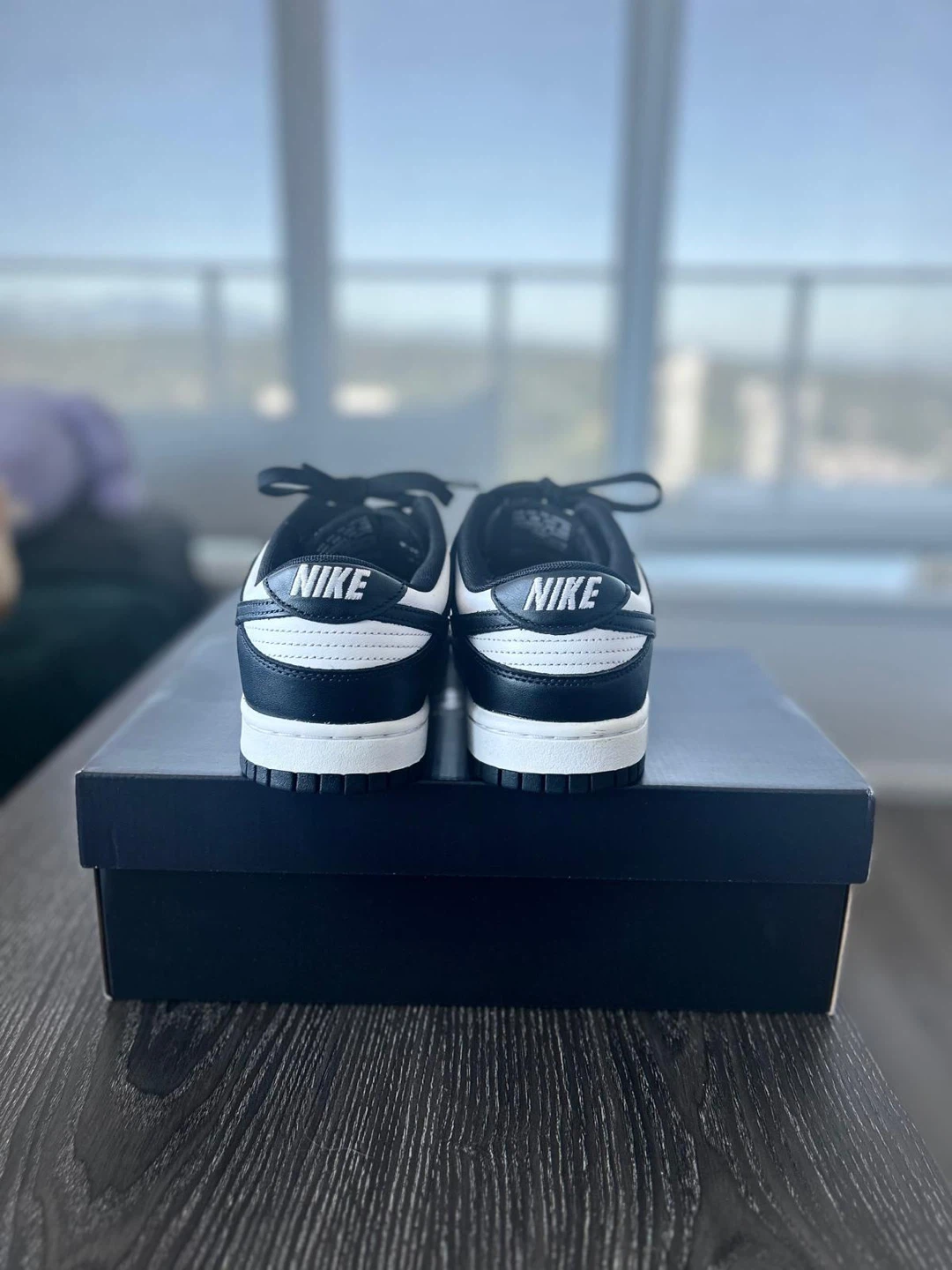 Man Nike Dunk Low Panda Black White Sneakers - photo 2