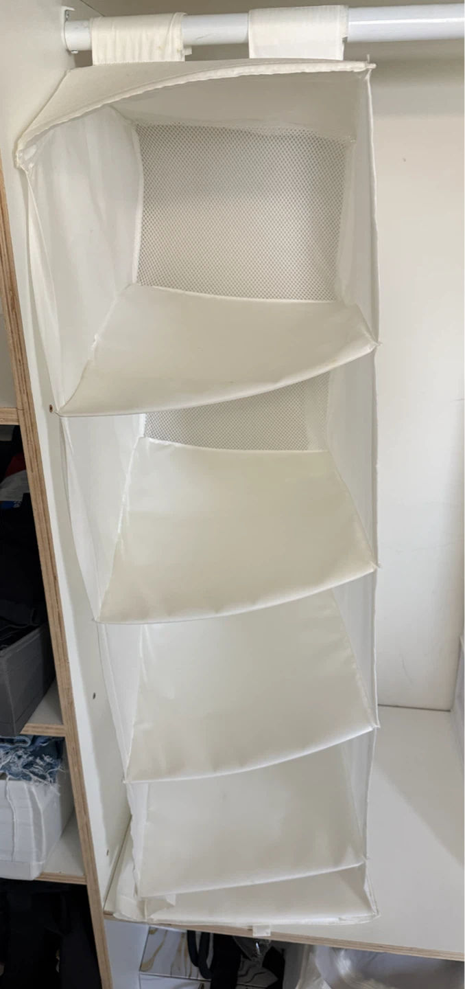 White 5-Tier Hanging Closet Organizer