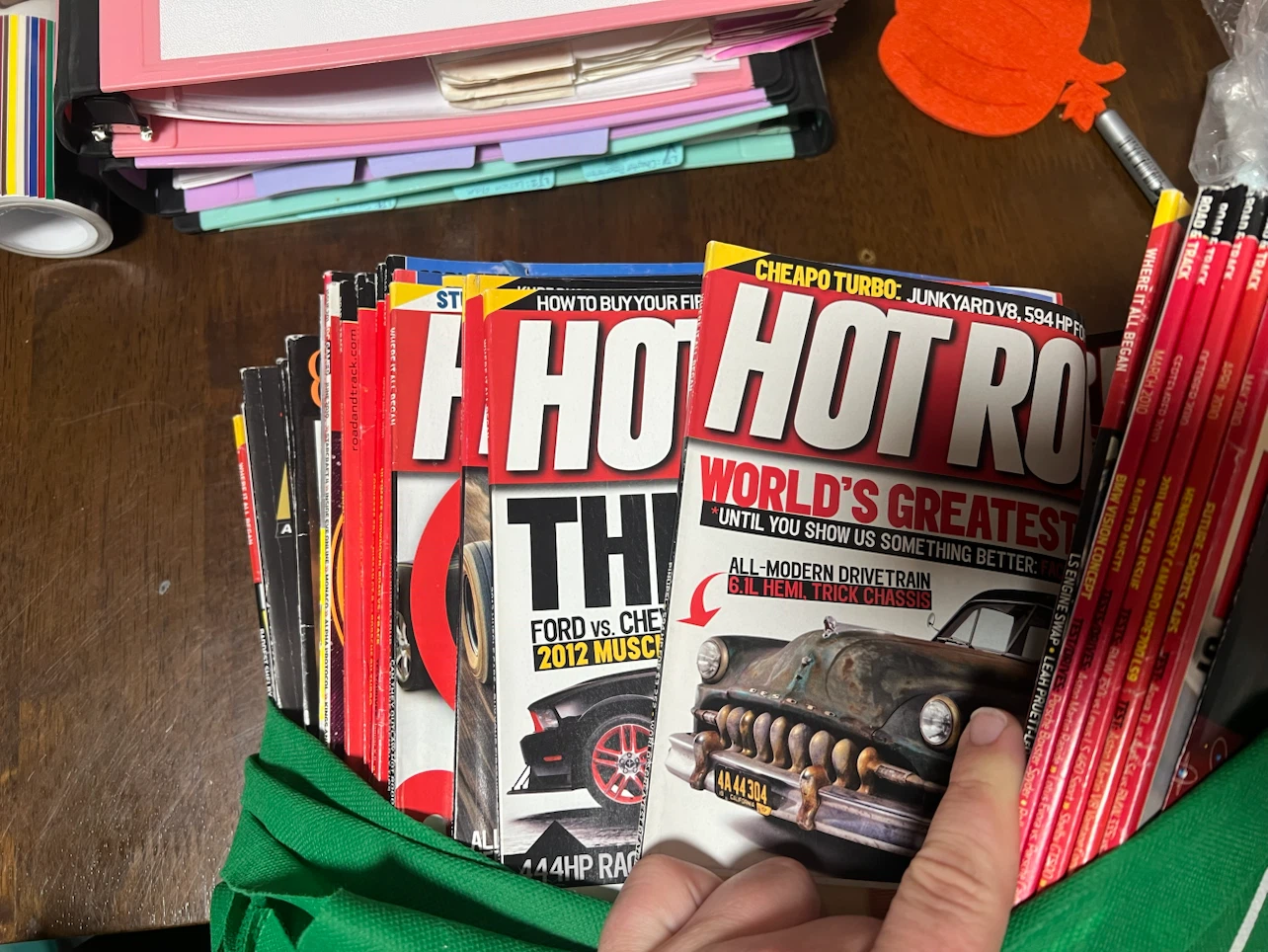 Collection of Hot Rod, Road & Track, and Outdoor Magazines - photo 2