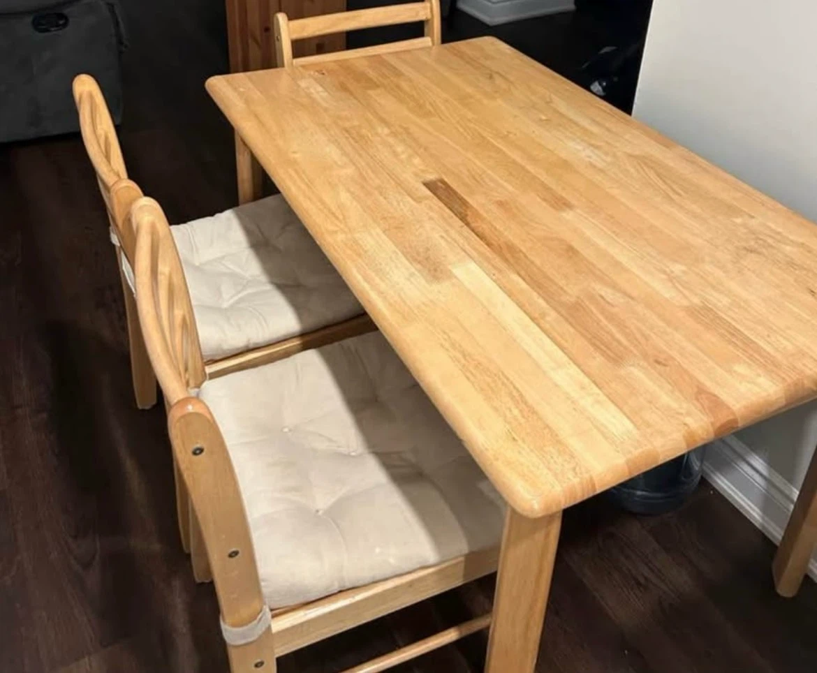 Wooden Dining Table and Chairs Set
