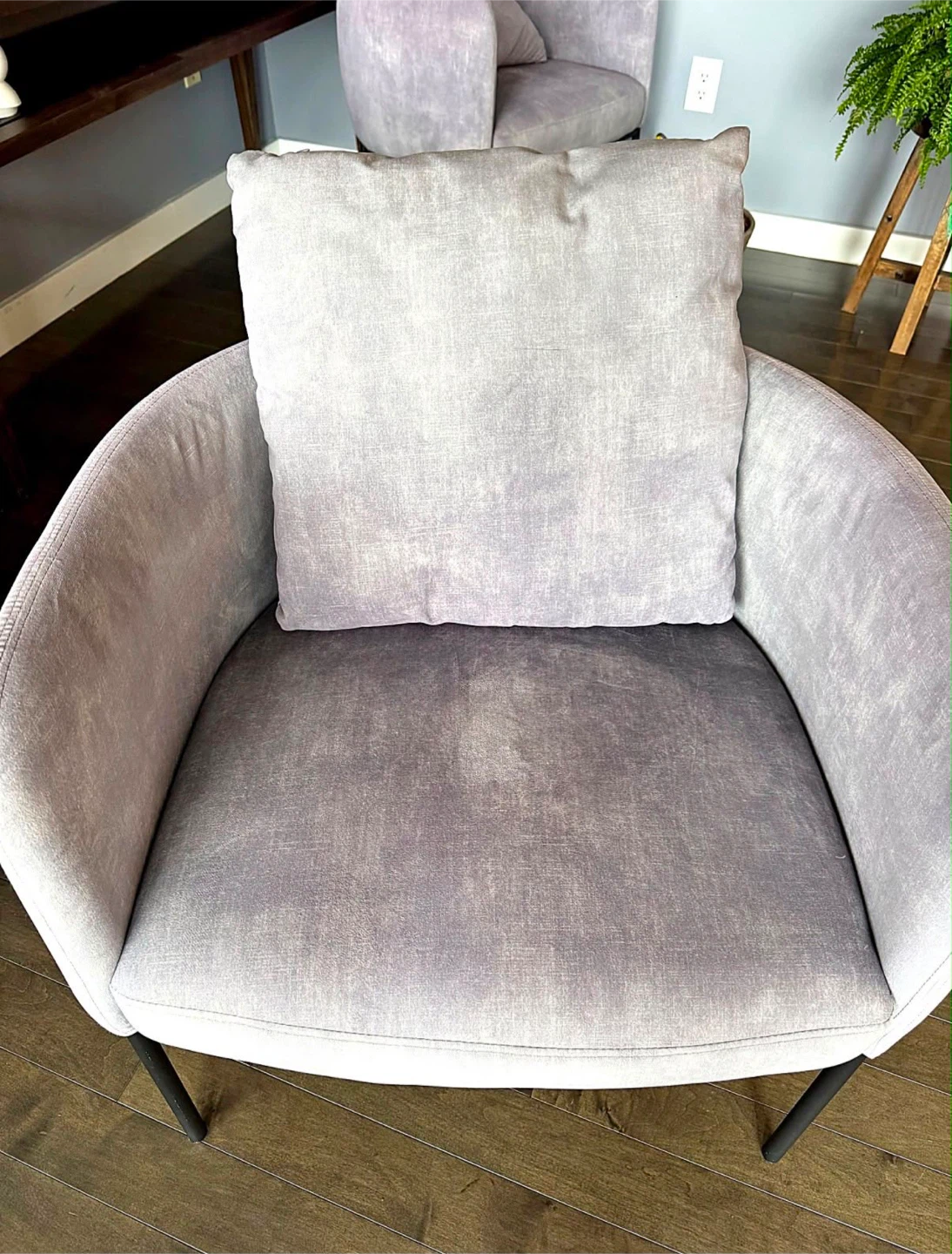 Pair of Grey Accent Chairs - photo 2