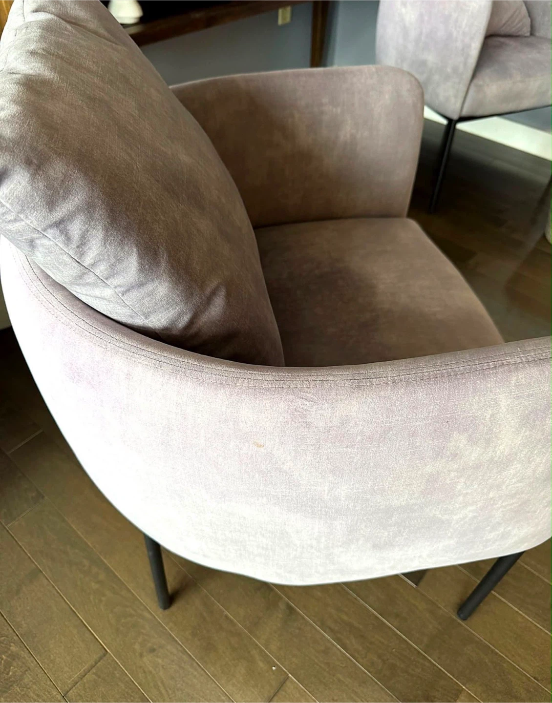 Pair of Grey Accent Chairs - photo 3