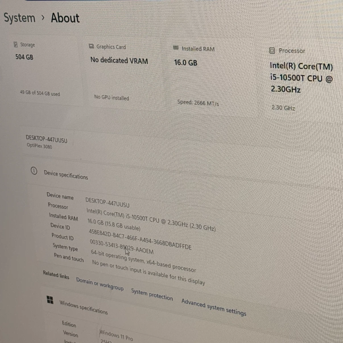 Dell OptiPlex 3080 Micro PC - Intel Core i5-10500T - photo 2