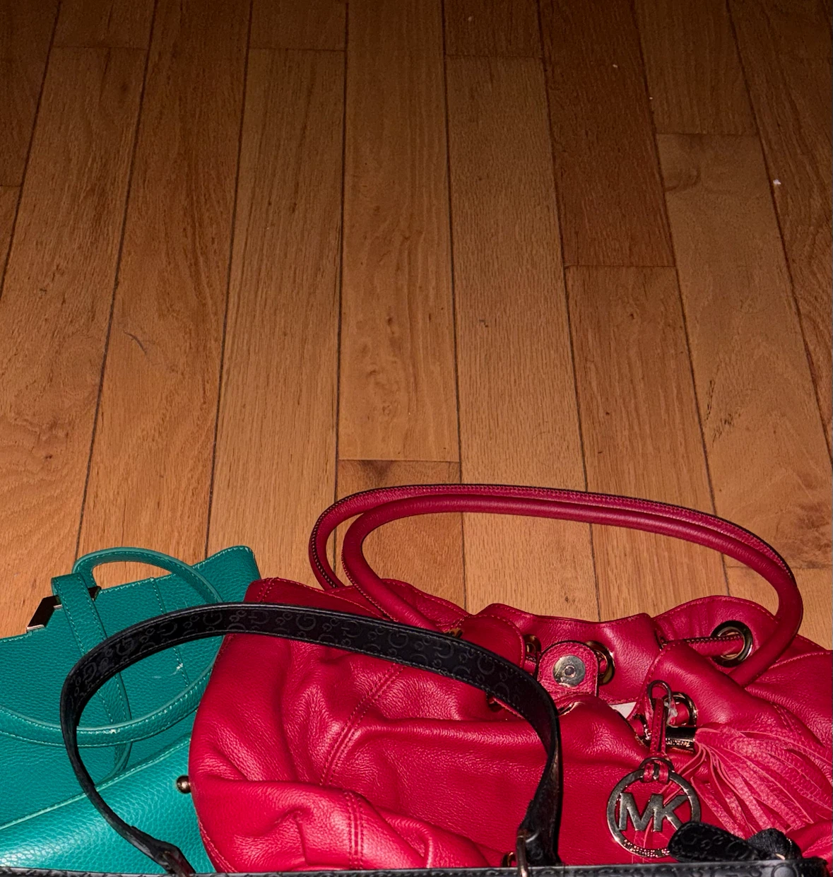 Michael Kors Red Leather Handbag
