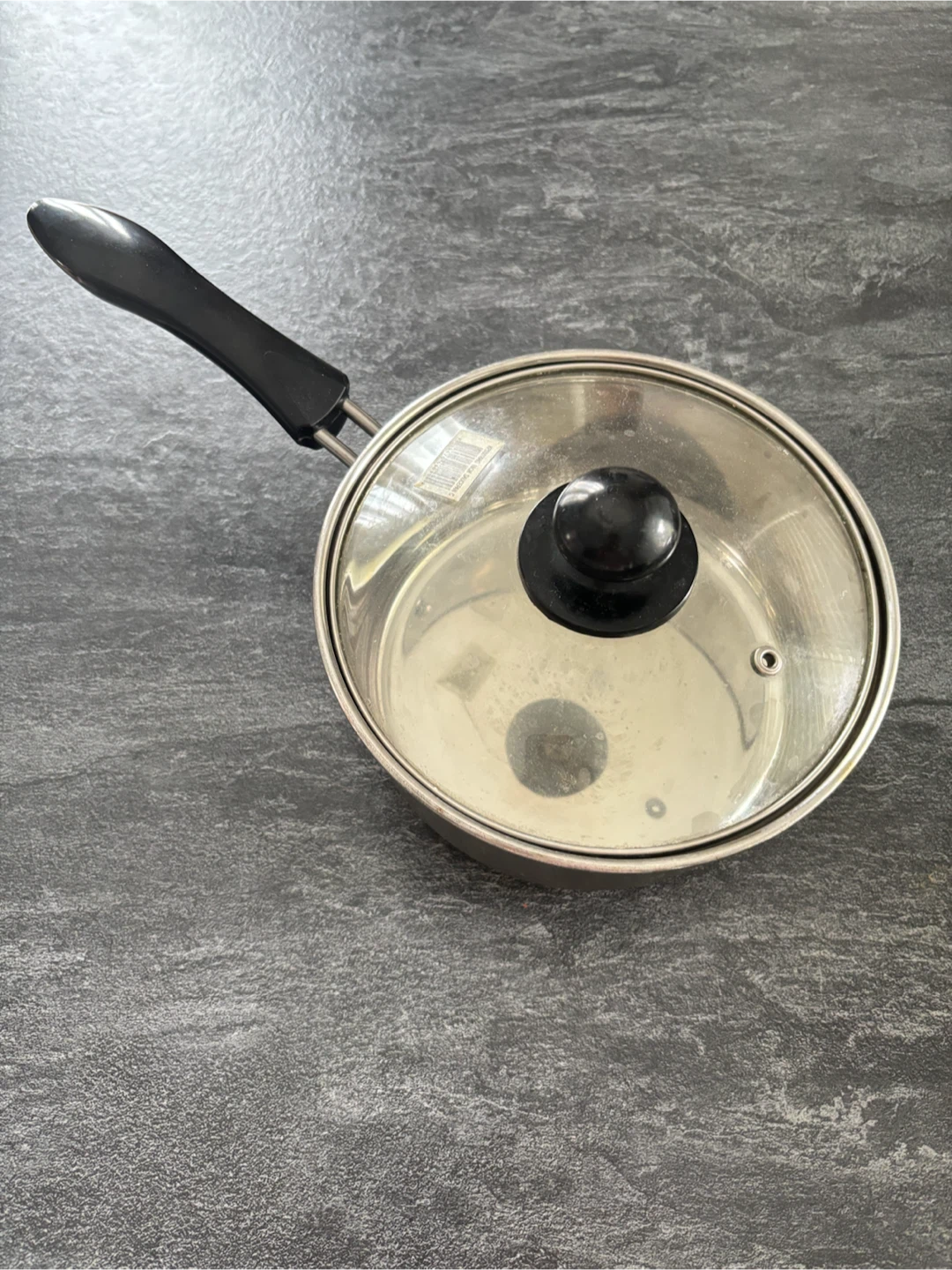 7.5” Stainless Steel Saucepan with Glass Lid